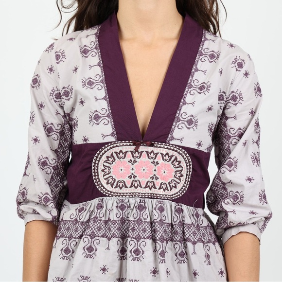 Anthropologie Odd Molly Embroidered Dress Size 2 - Picture 3 of 16